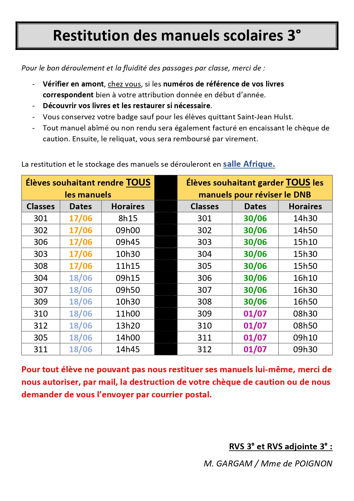restitution des manuels scolaires 3° page 0001